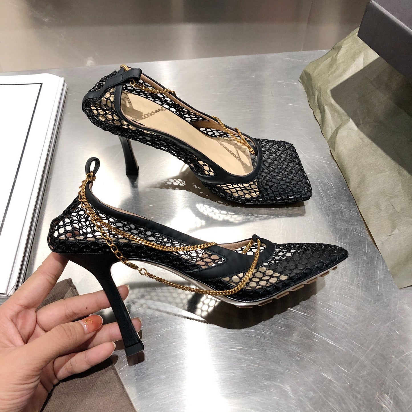 Stretch Lace-up Sandal Shoes