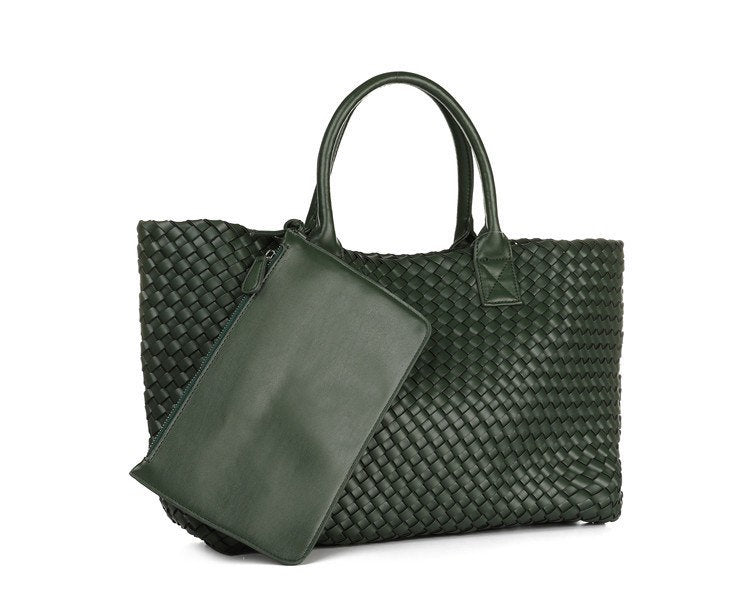 Intrecciato Basket Bag in Vegan Leather (PU)