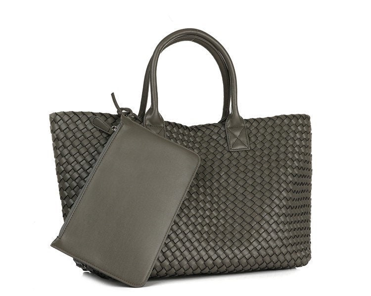 Intrecciato Basket Bag in Vegan Leather (PU)
