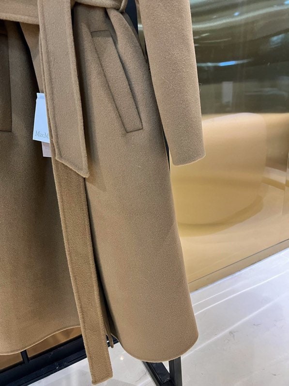 Wool Coat Quilted Down Coat Mink Collar