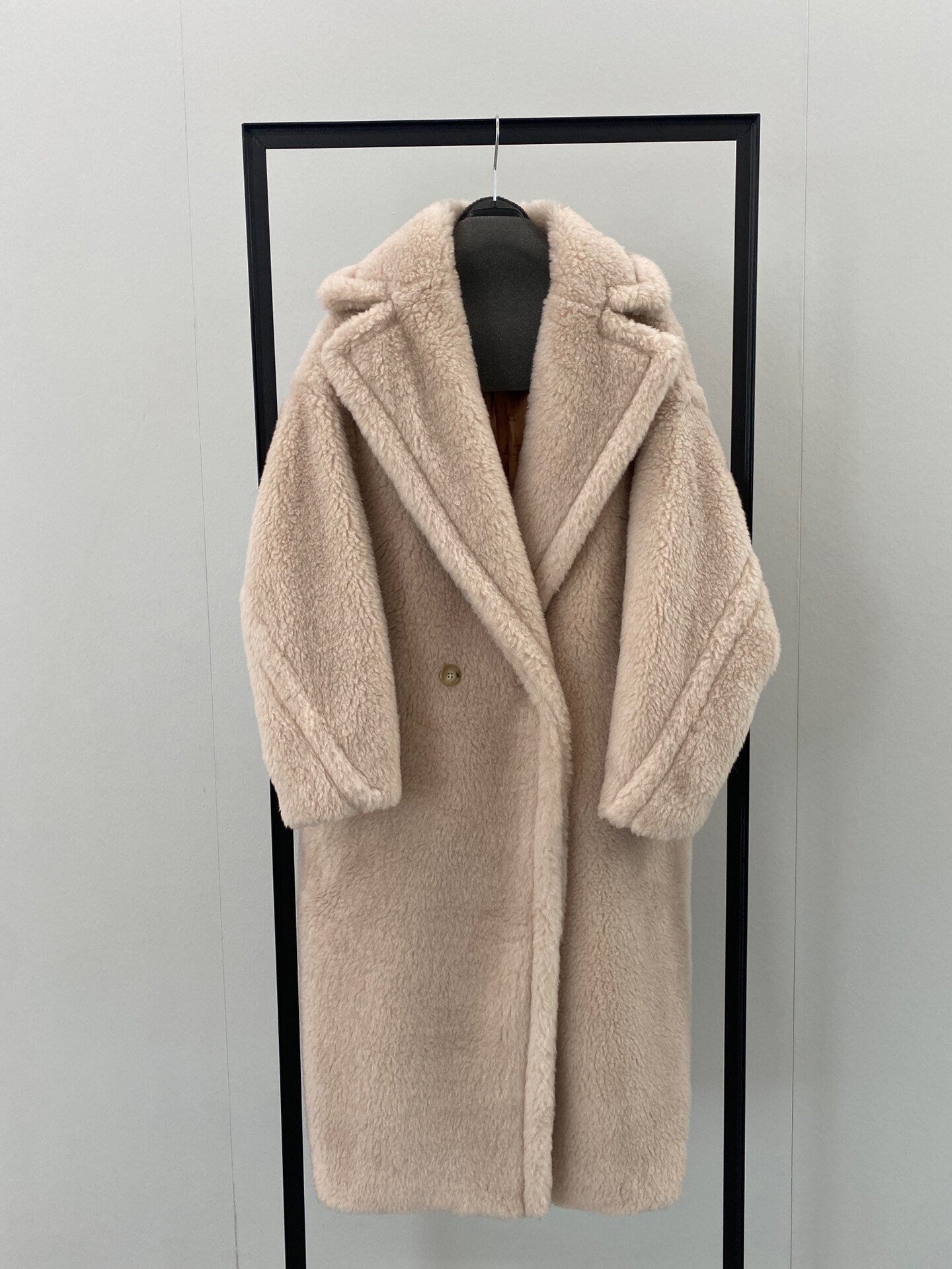 M House Teddy Coat Loose Fit Oversized Coat Honey