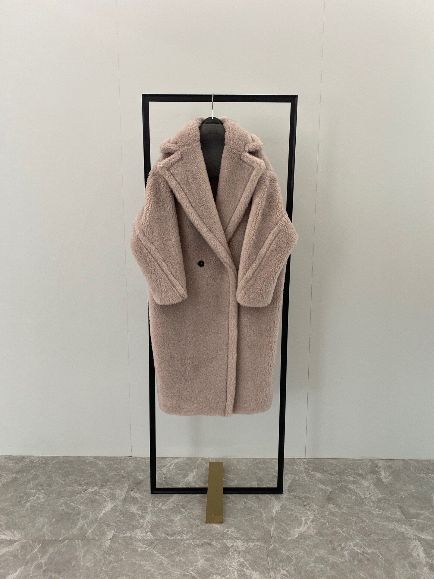 M House Teddy Coat Loose Fit Oversized Coat Milk Tea