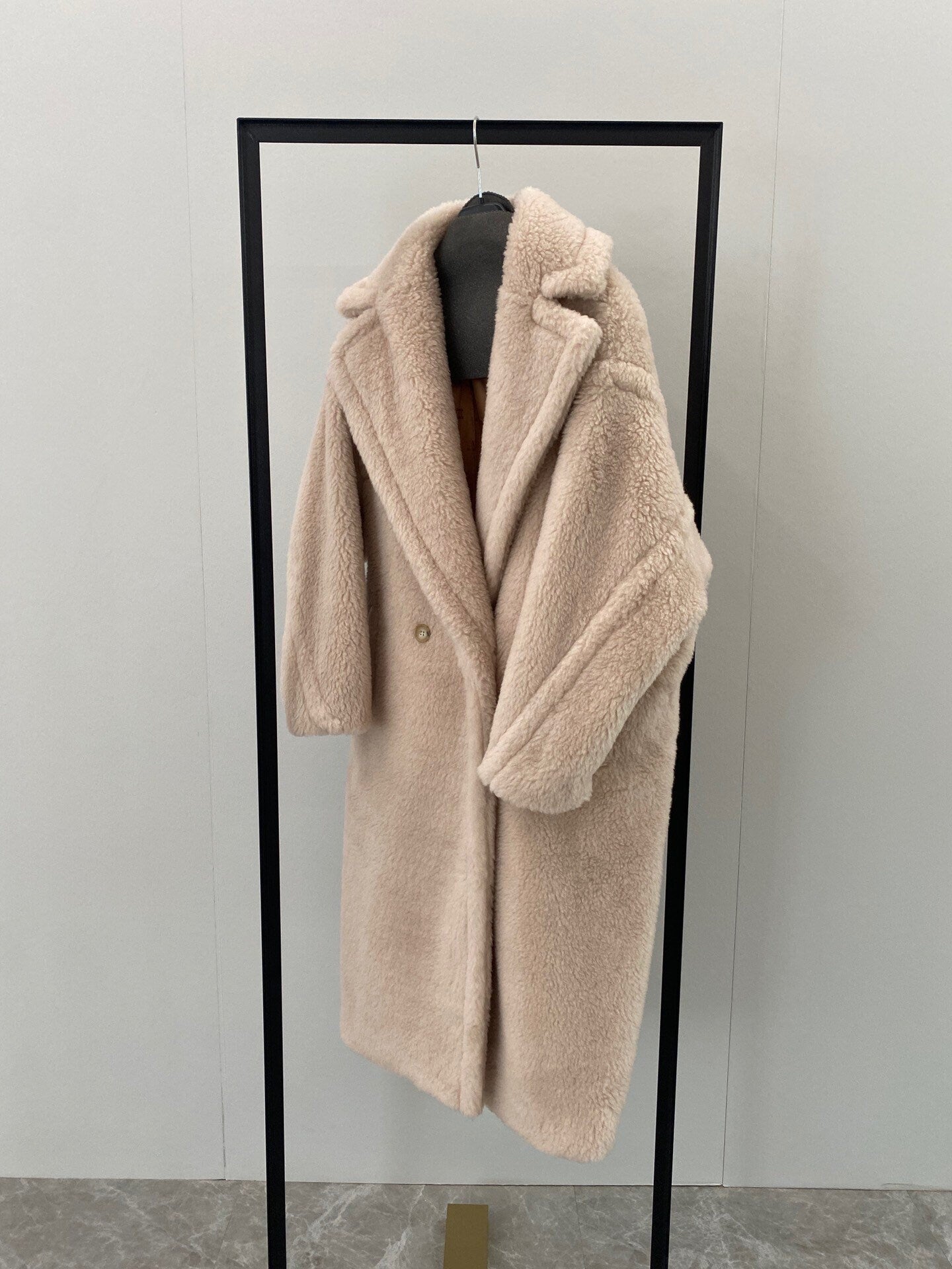 M House Teddy Coat Loose Fit Oversized Coat Honey