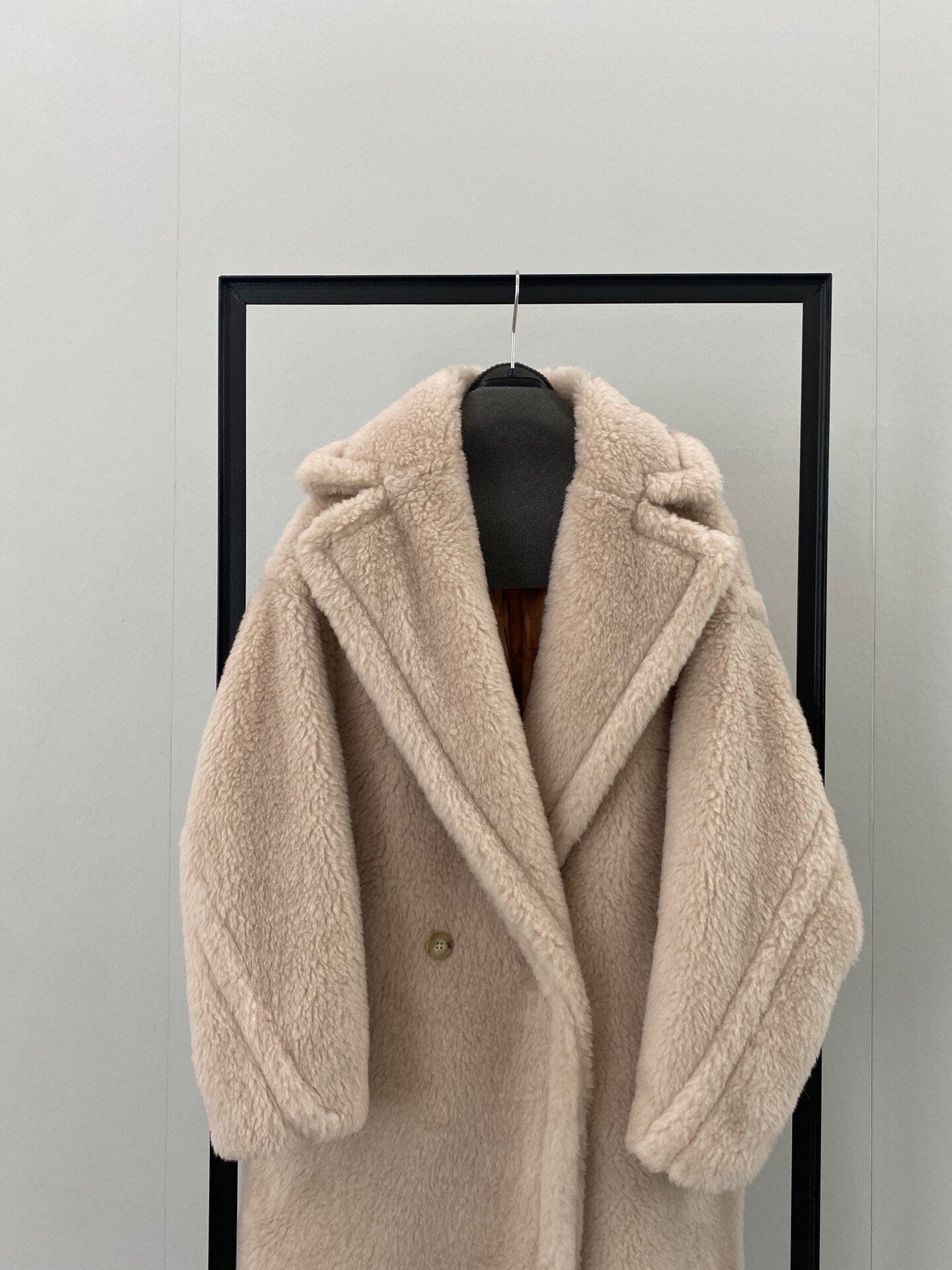 M House Teddy Coat Loose Fit Oversized Coat Honey