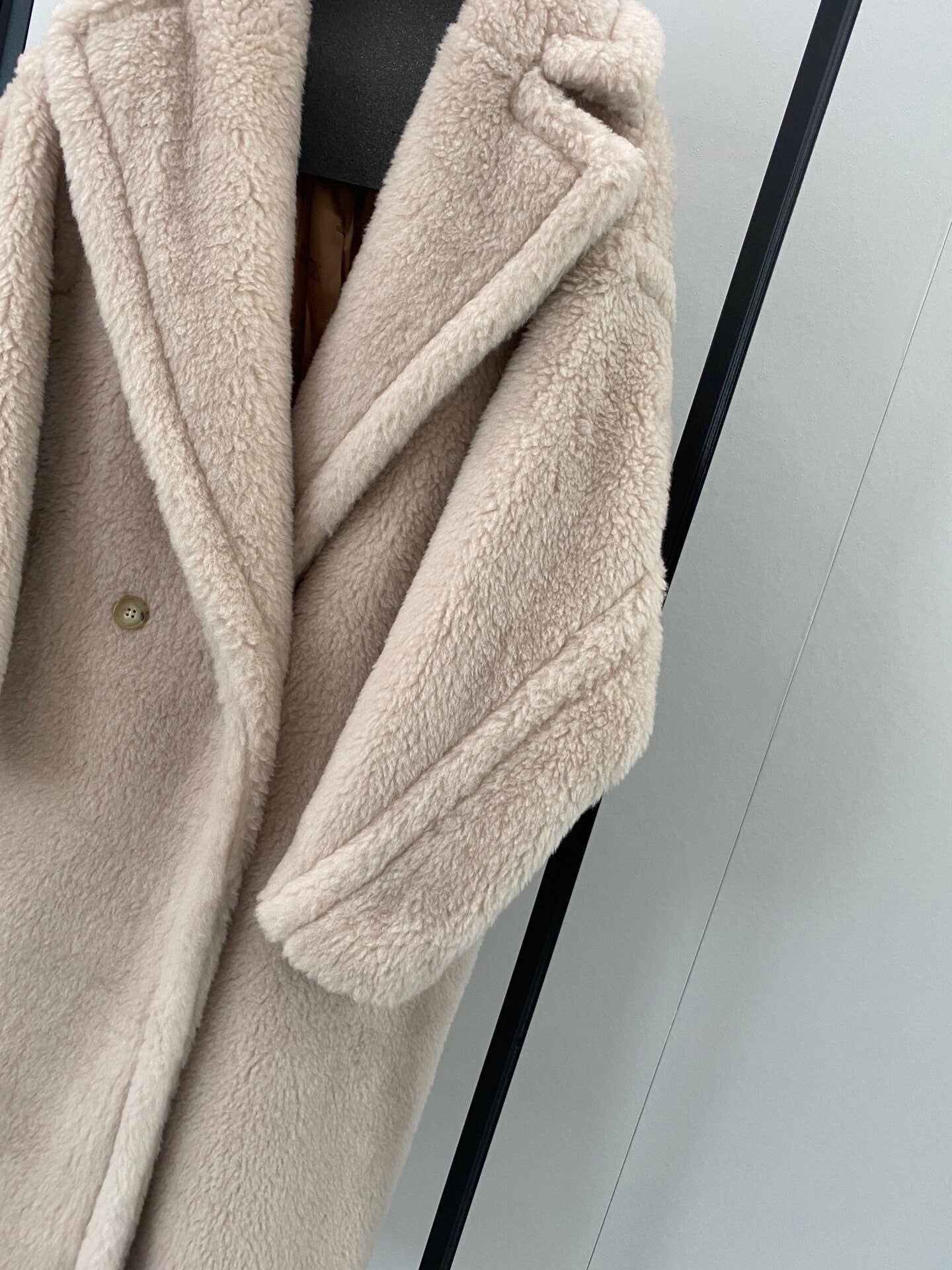 M House Teddy Coat Loose Fit Oversized Coat Honey