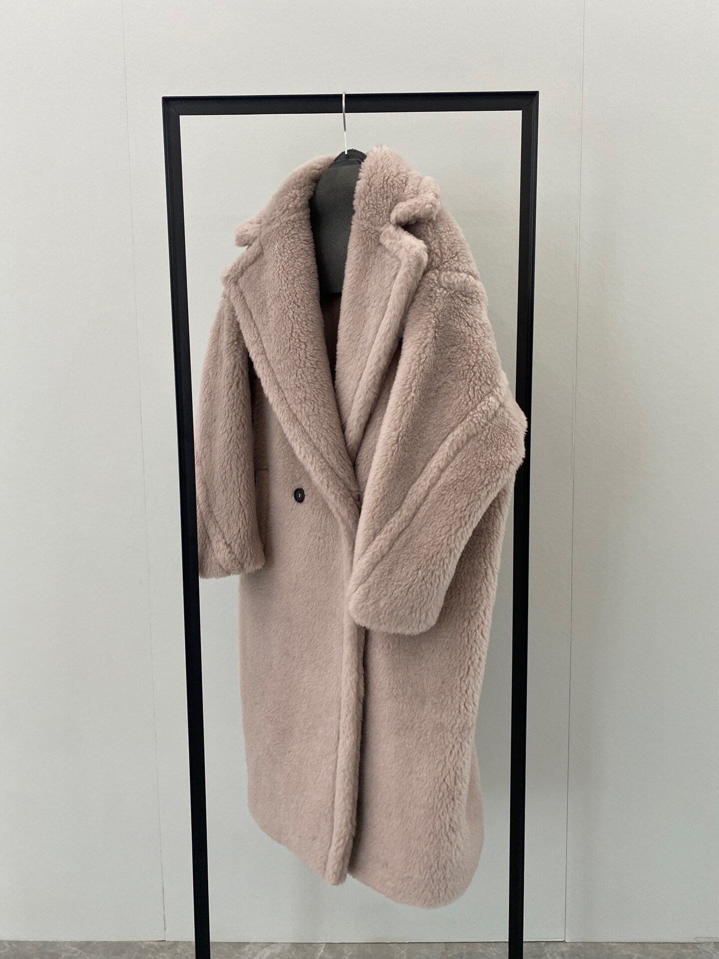 M House Teddy Coat Loose Fit Oversized Coat Milk Tea