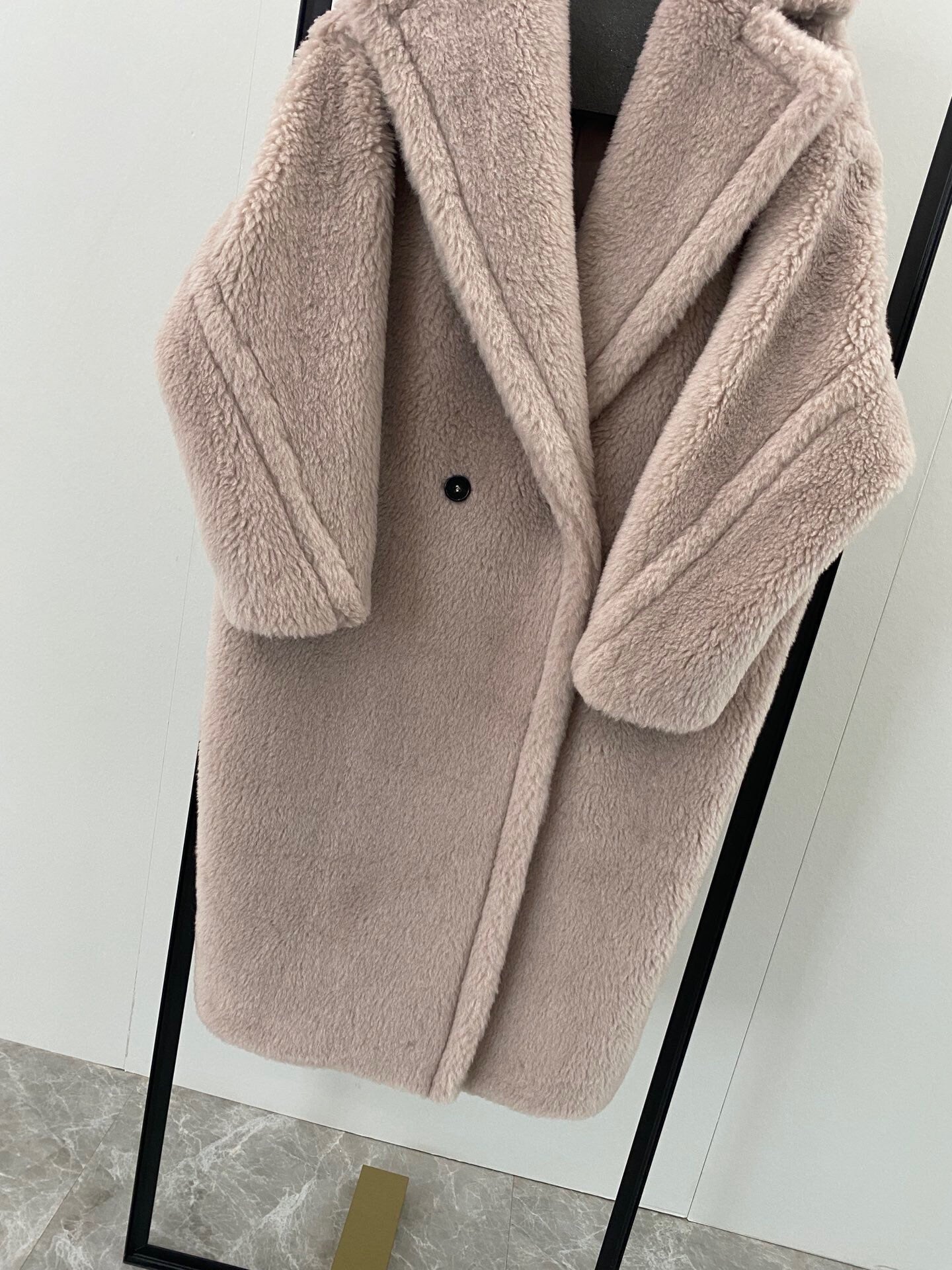 M House Teddy Coat Loose Fit Oversized Coat Milk Tea