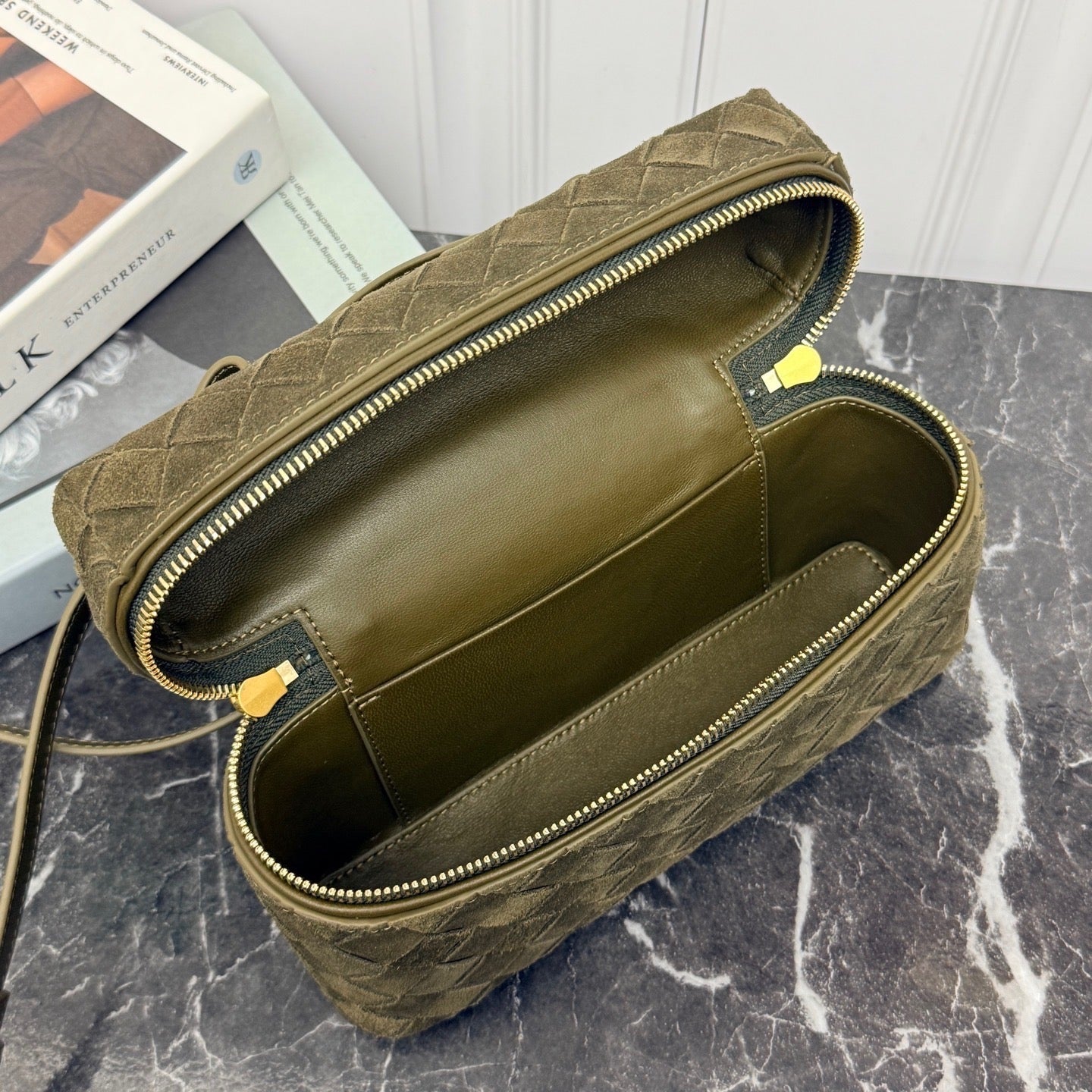 Vanity Crossbody Bag #2280 Moss Suede