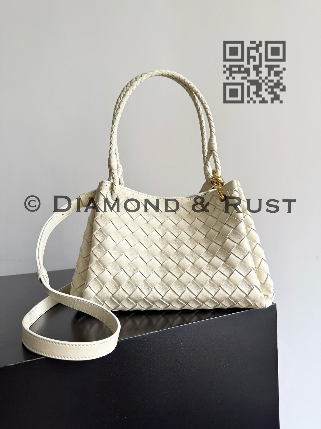 Small Parachute Chain Bag #9916 White