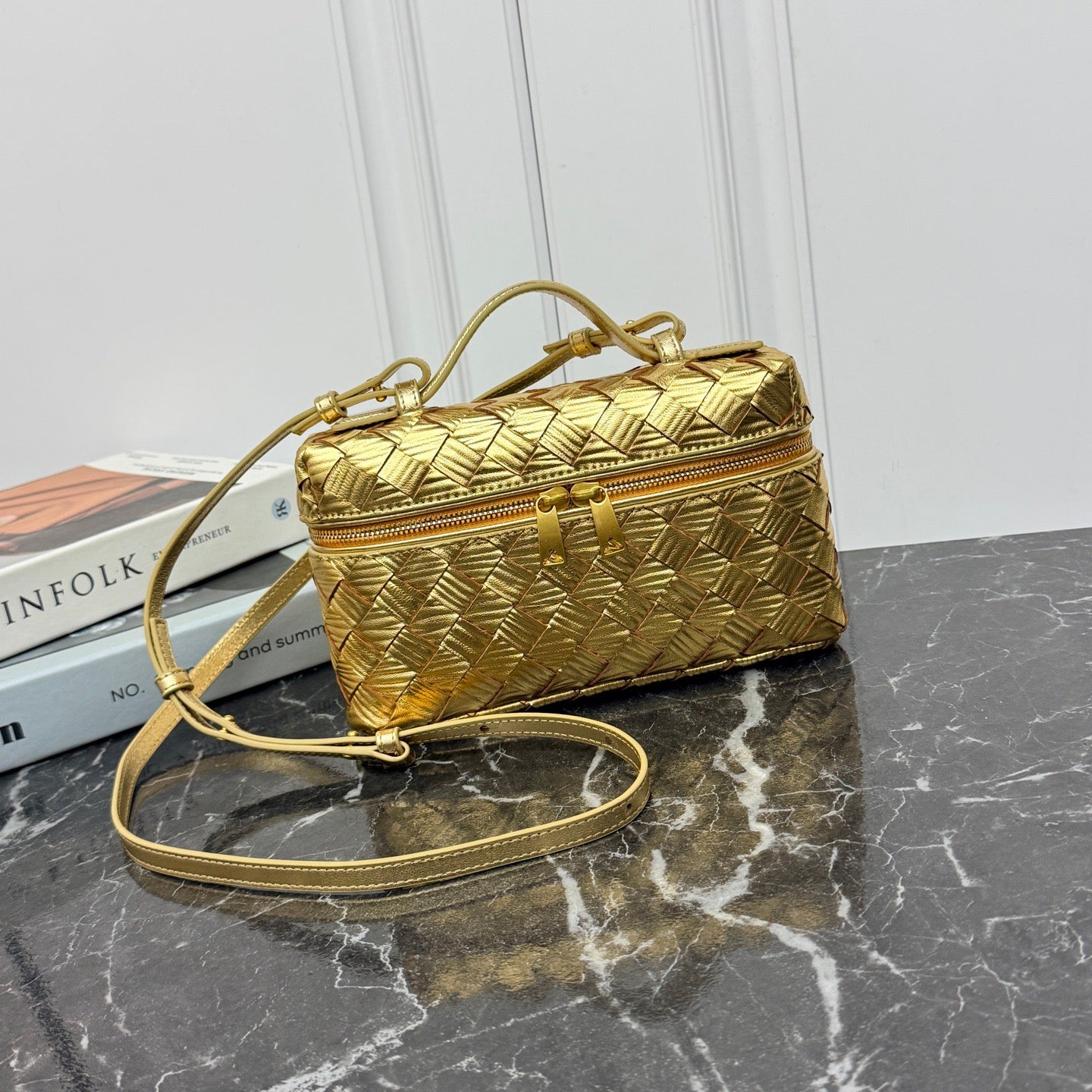 Vanity Crossbody Bag #2280 Gold Metallic