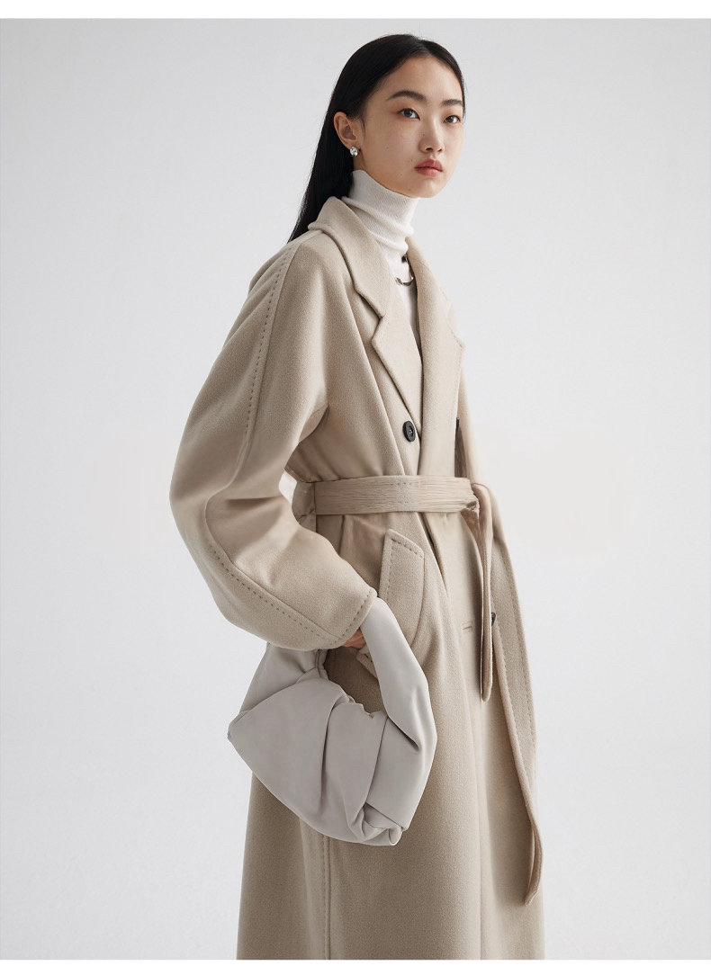 Suri Wool Long Coat #101801 Sand