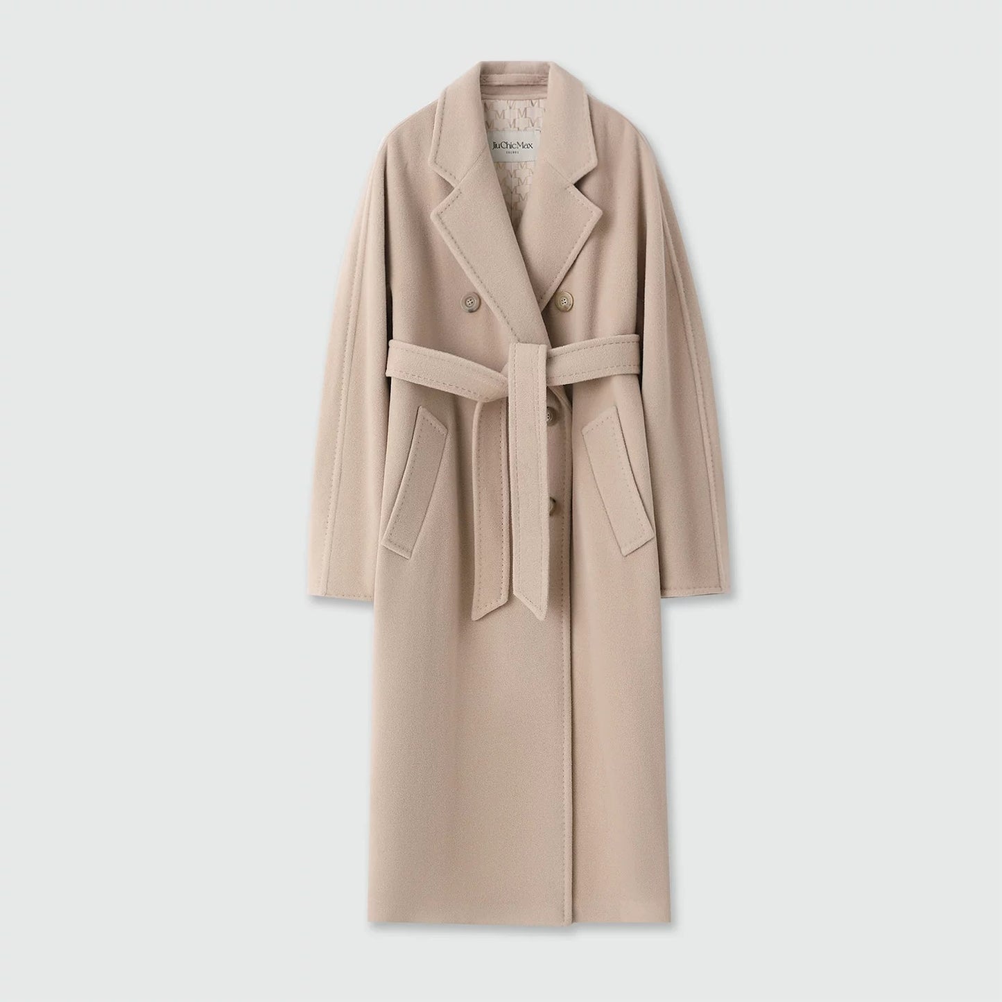 Suri Wool Long Coat #101801 Milk Tea