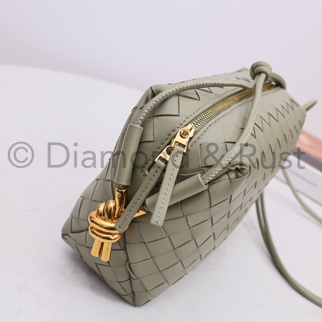 Small Gold Knot Camera Bag #2263-1 Travertine Green