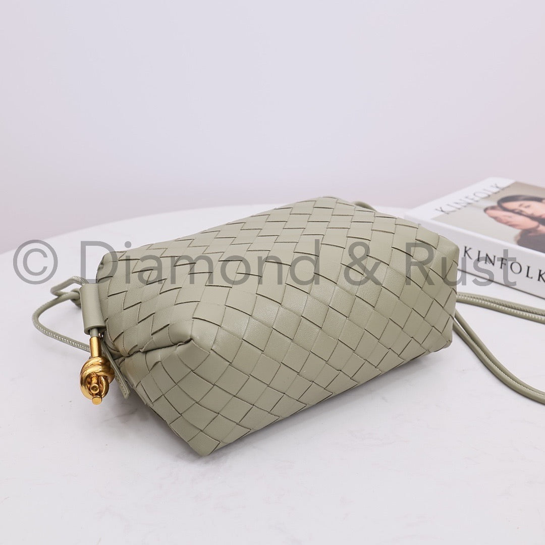 Small Gold Knot Camera Bag #2263-1 Travertine Green