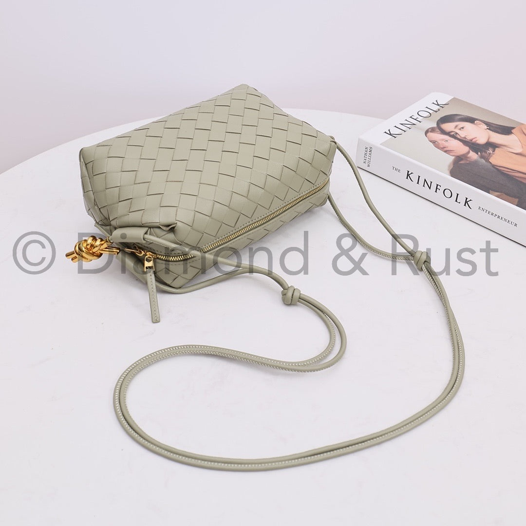 Small Gold Knot Camera Bag #2263-1 Travertine Green