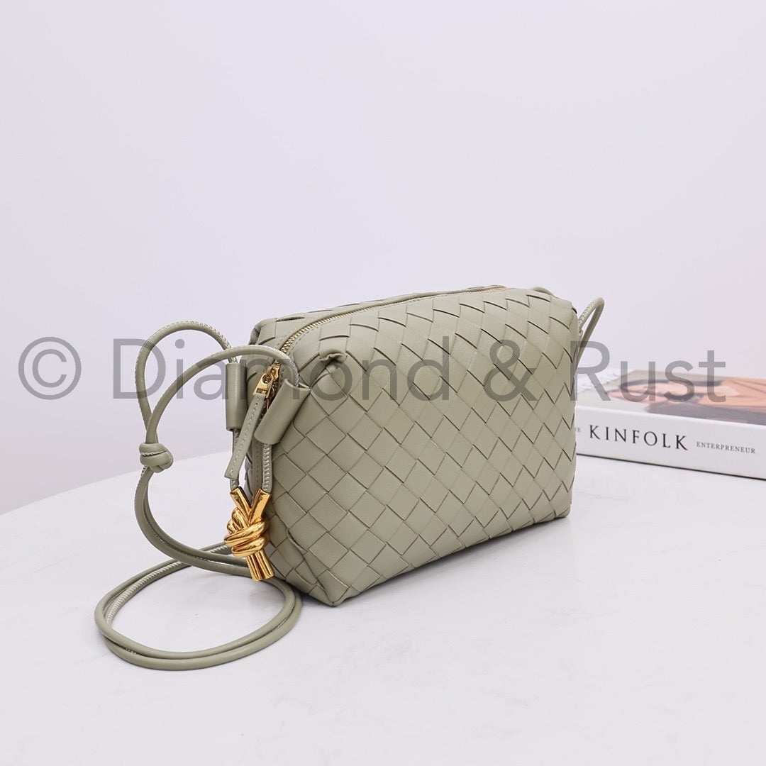 Small Gold Knot Camera Bag #2263-1 Travertine Green