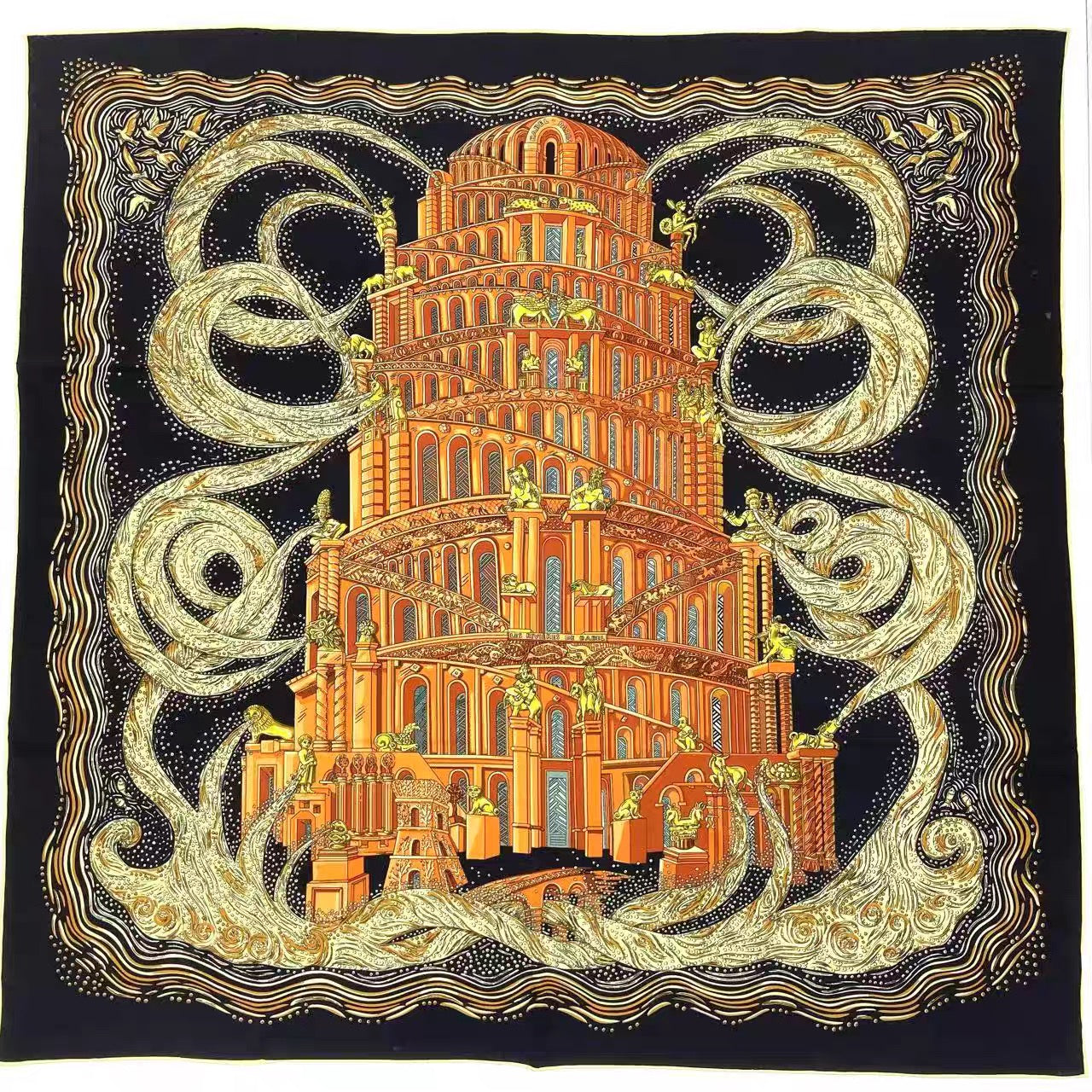 Double-Sided Two-Tone Heavy Twill Silk Scarf, 100% Mulberry Silk, 110cm Large Square Wrap Shawl
