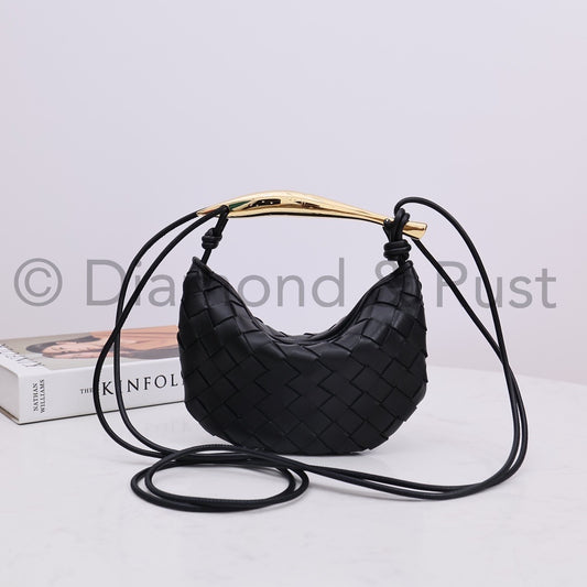 Bottega Veneta Mini Leather Intrecciato Loop Cross-Body Bag | Harrods JM