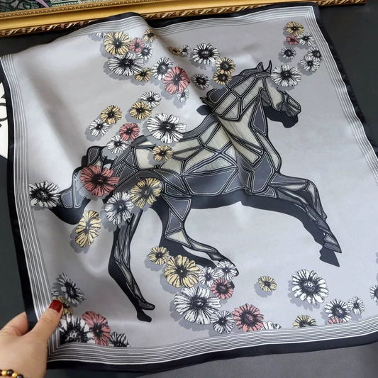 Pure-silk crêpe-de-Chine scarf 100 % mulberry silk 70cm Square