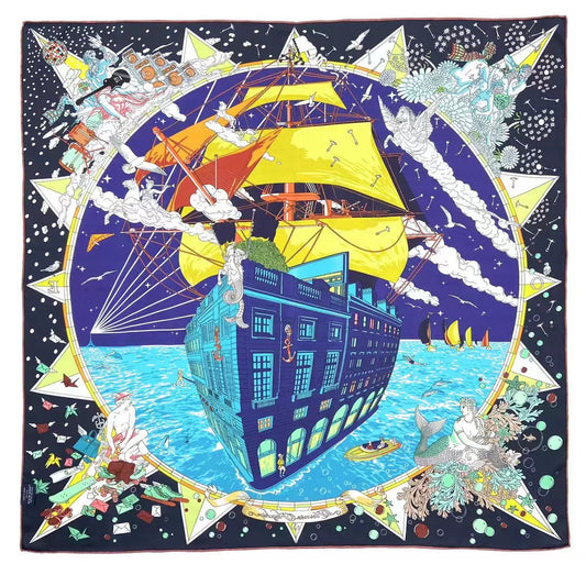 Reversible Double-Sided 100% Mulberry Silk Twill Scarf 18 momme 90cm Squre