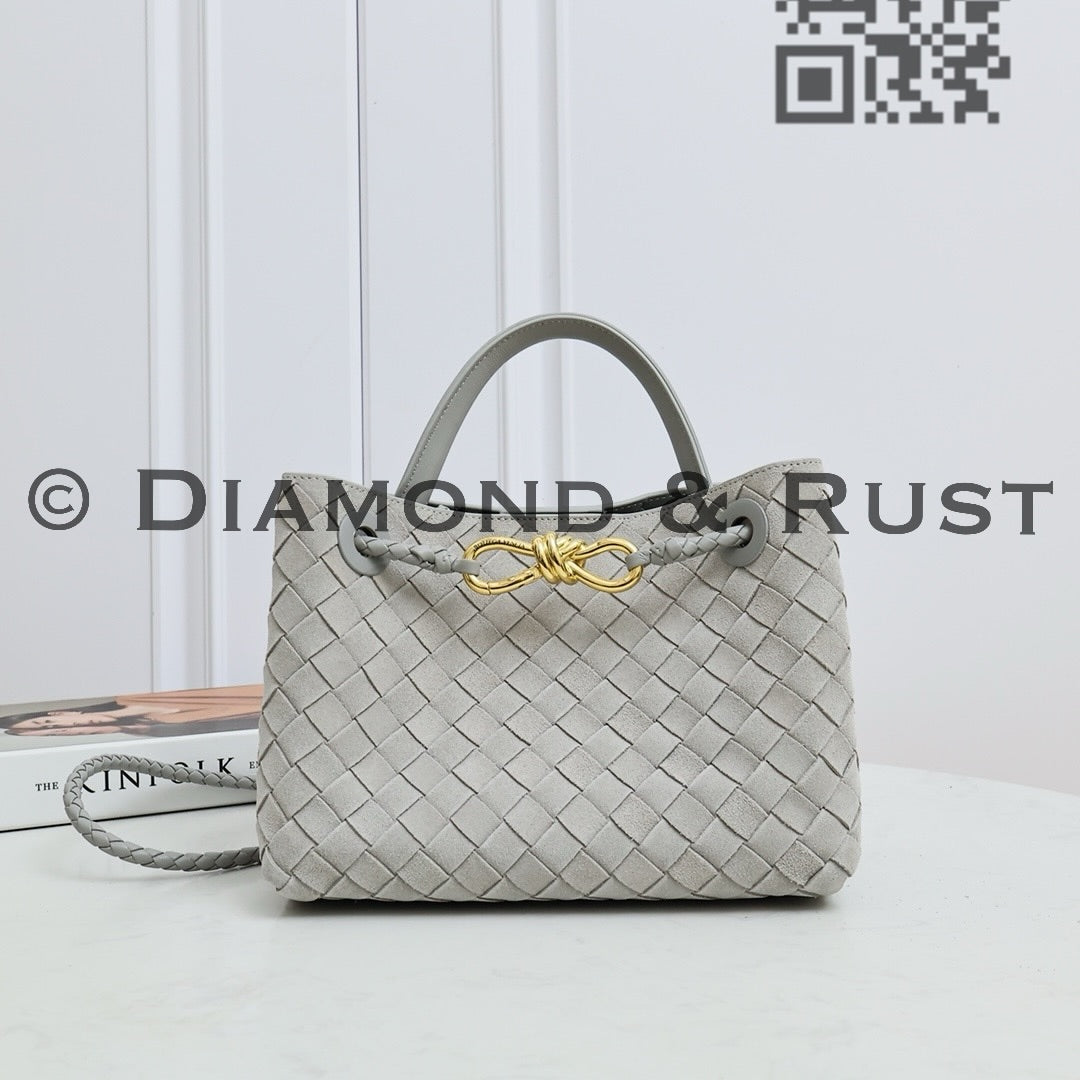 Small Andiamo Bag #2261 Suede Silver Gray