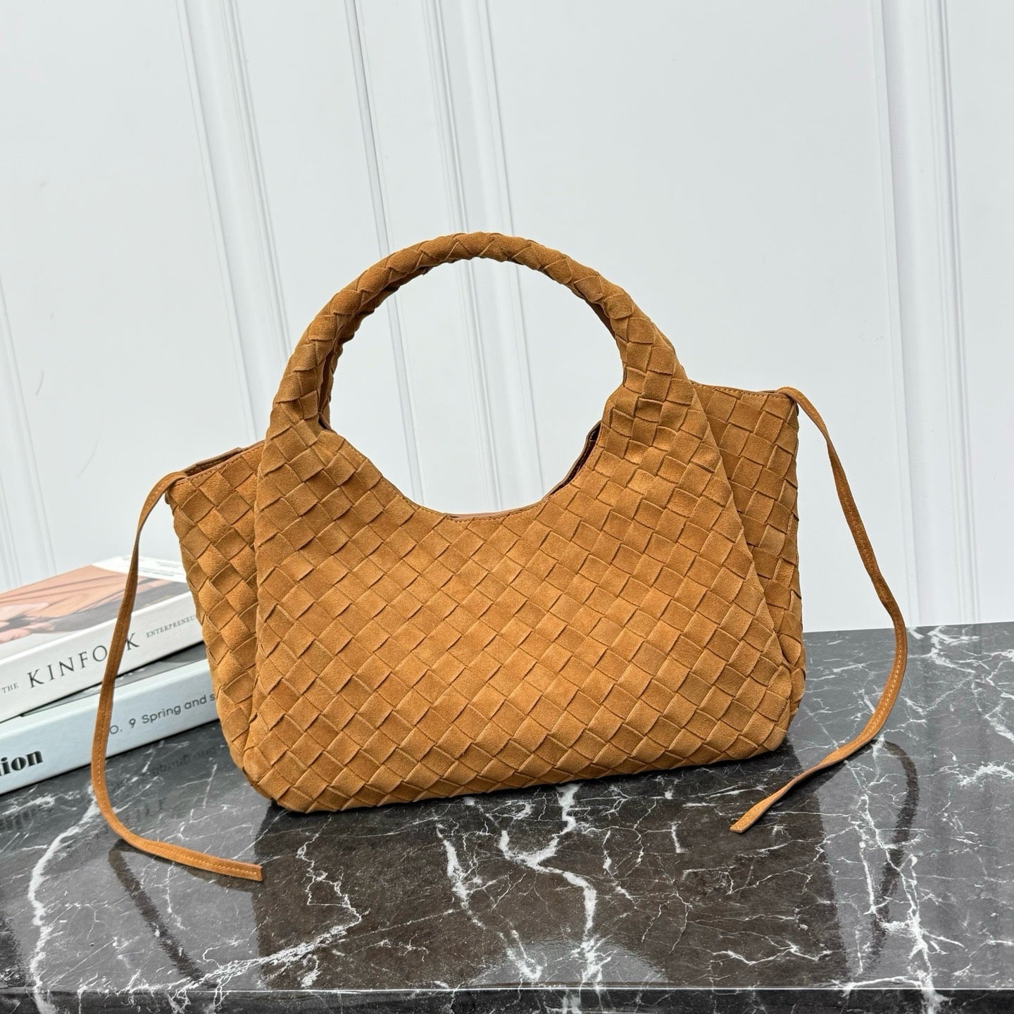 Small Campana Bag #2286 Amber Suede