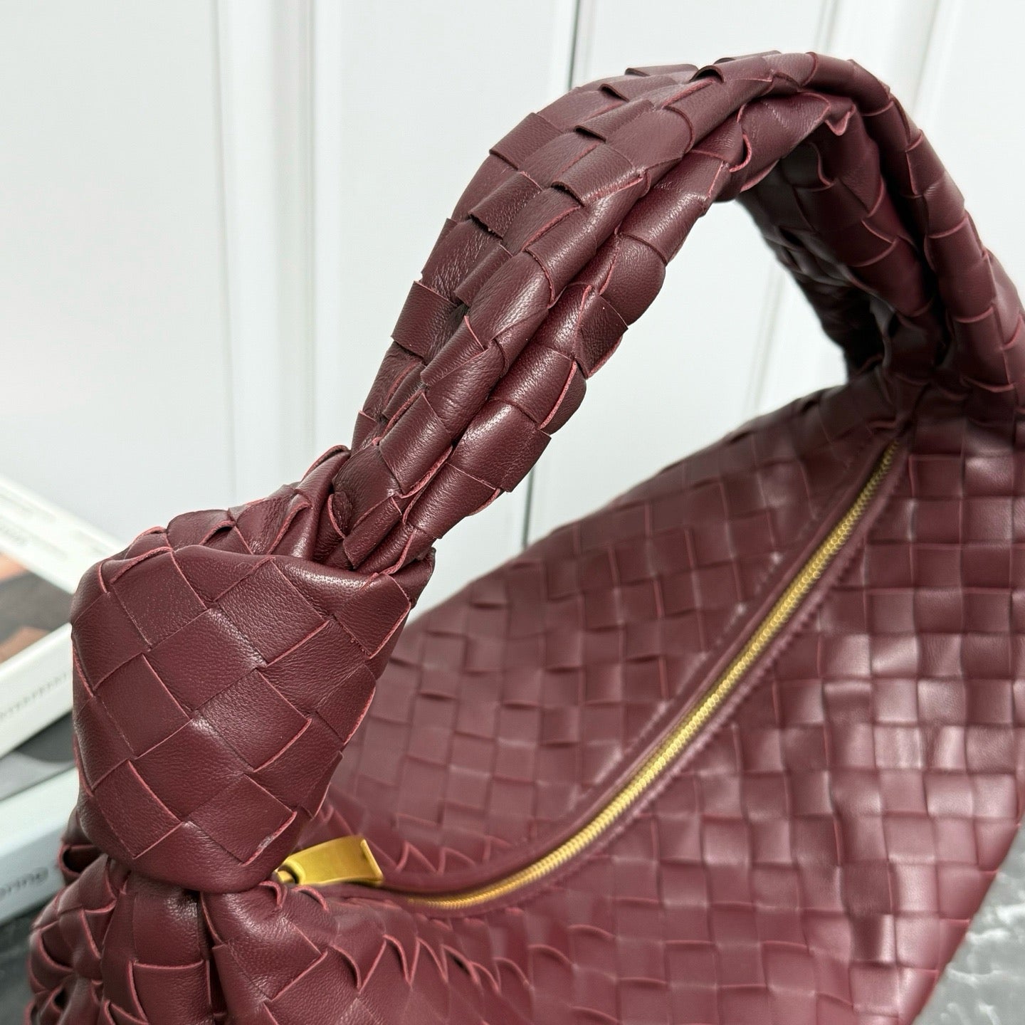 New Large Jodie Round Shoulder Bag #2287 Mahogany