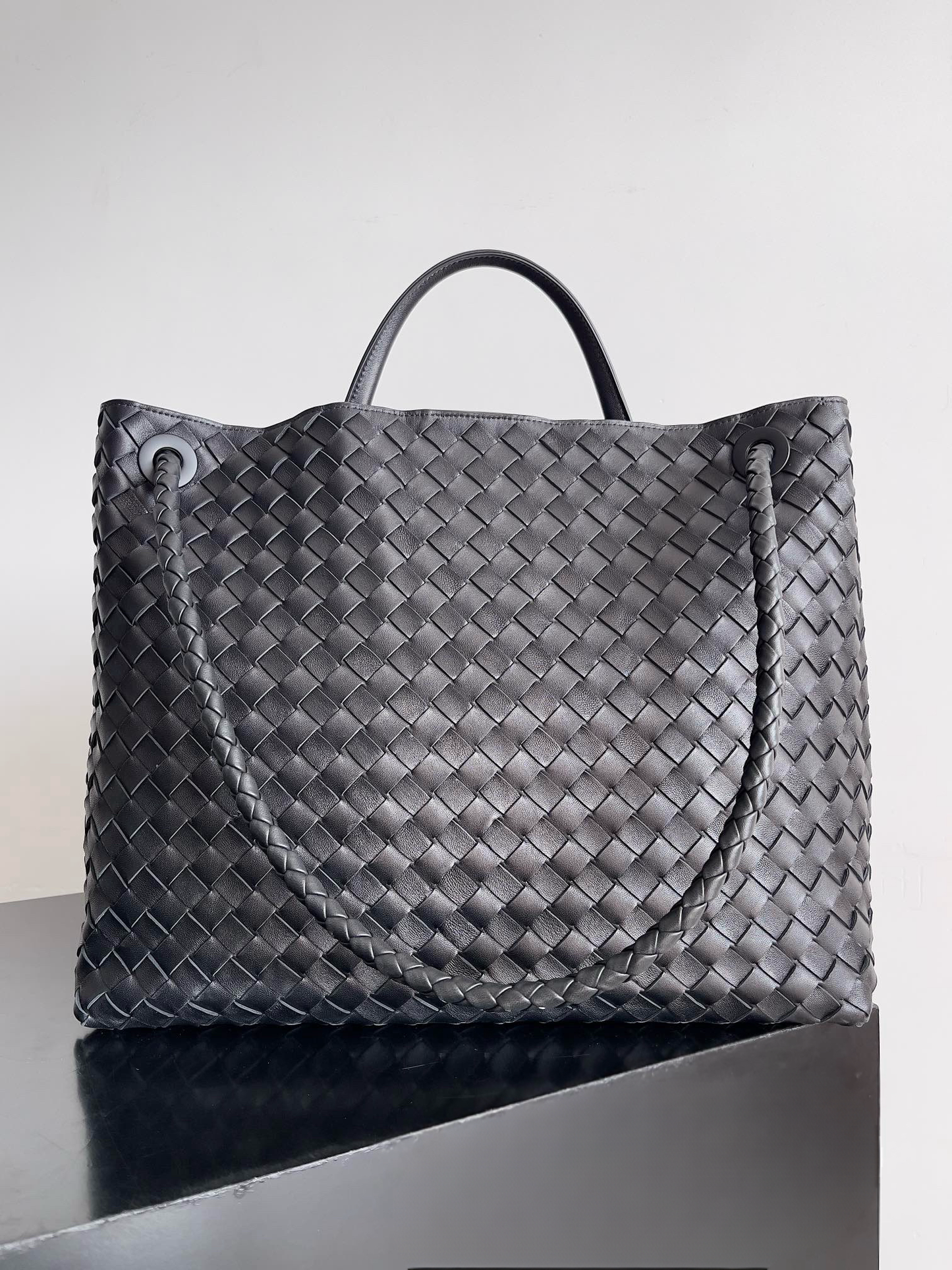 Large Andiamo Bag #9918 Black Silver