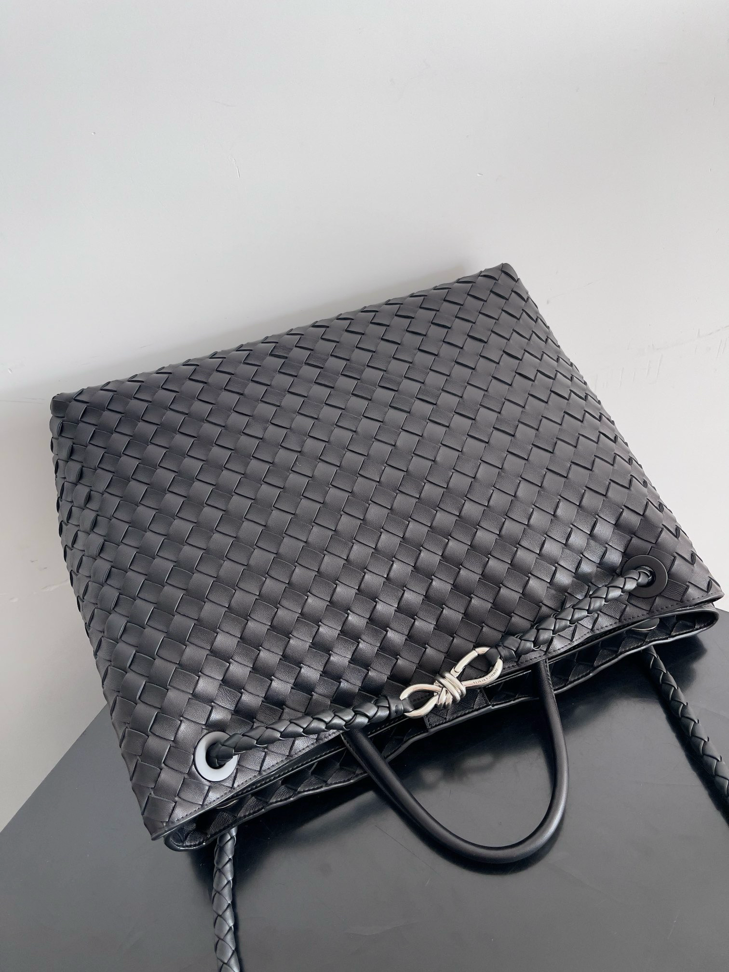 Large Andiamo Bag #9918 Black Silver