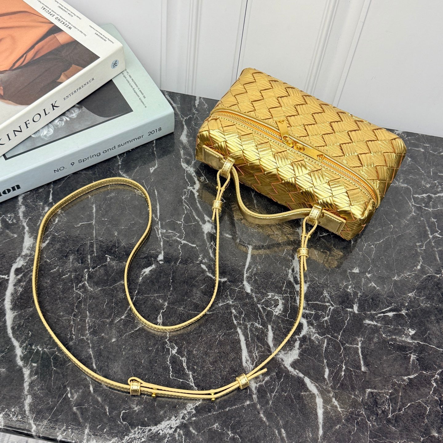 Vanity Crossbody Bag #2280 Gold Metallic