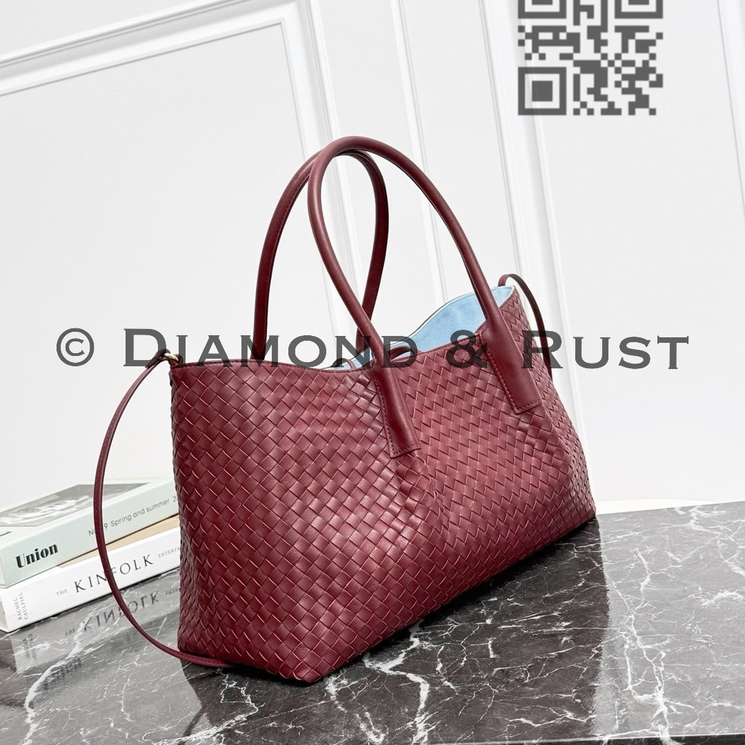 Large Pinacoteca Tote Bag #2281-1 Wine/Blue