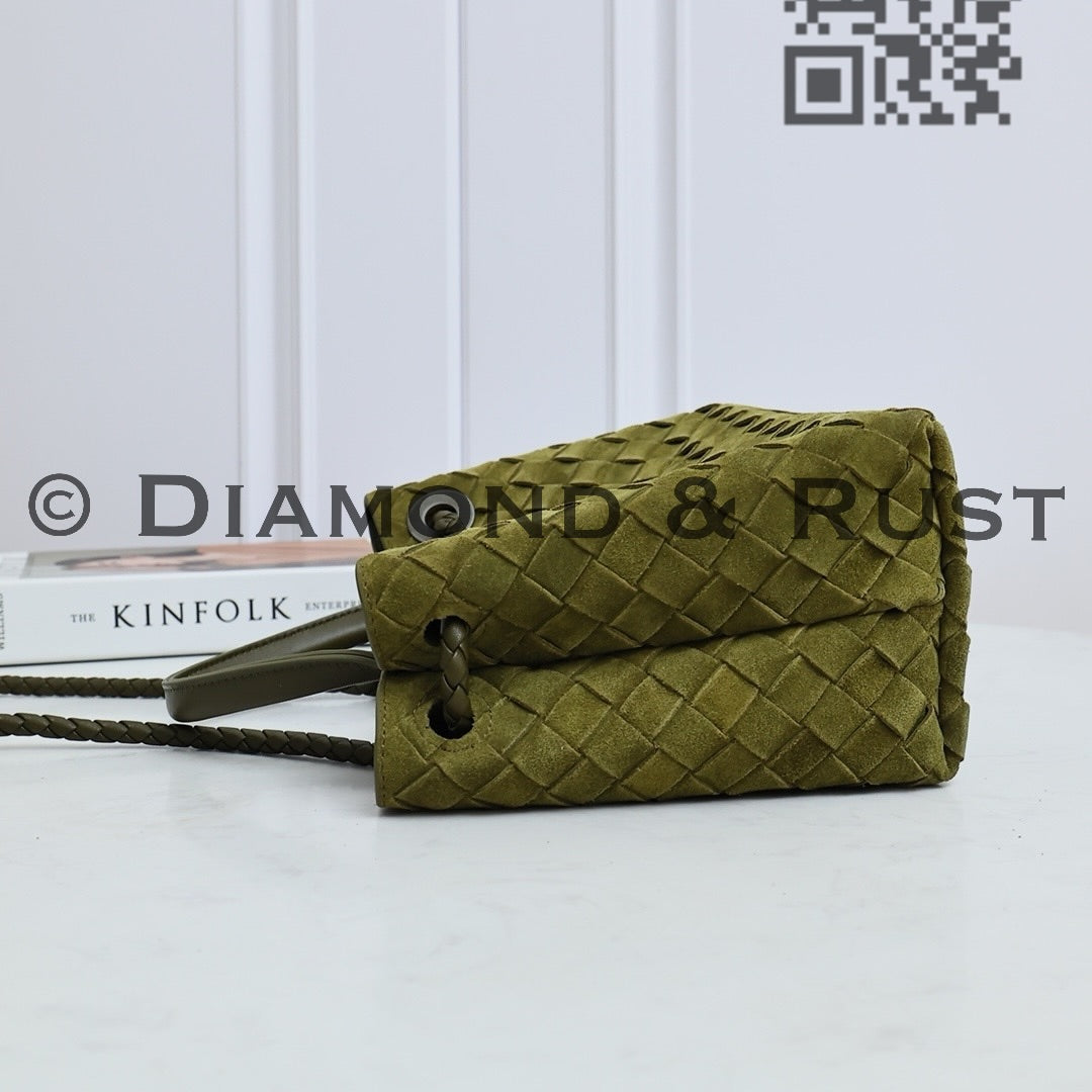 Small Andiamo Bag #2261 Suede Olive Green