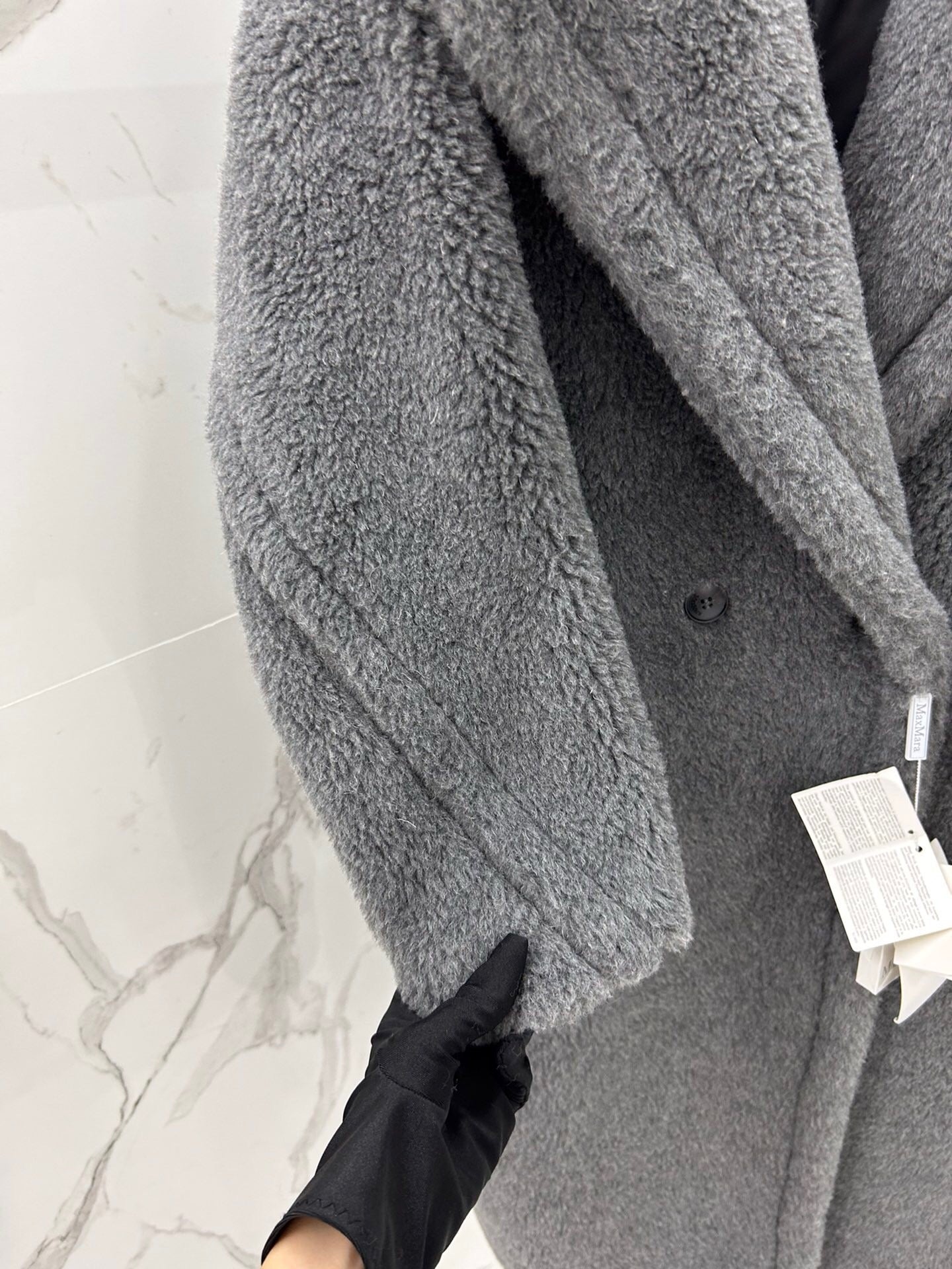 M House Teddy Coat Loose fit oversized coat Smoky Gray