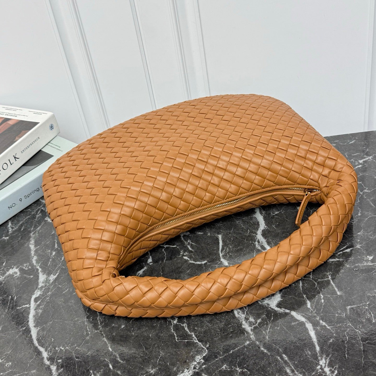 Large Veneta Shoulder Bag #2291 Amber