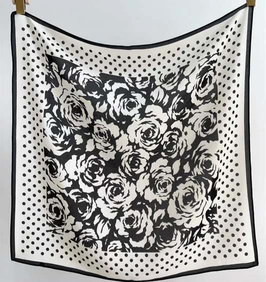 Pure-silk crêpe-de-chine double georgette scarf 100 % mulberry silk 70cm Square