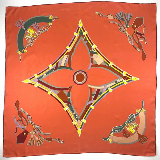Reversible Double-Sided 100% Mulberry Silk Twill Scarf 18 momme 90cm Squre