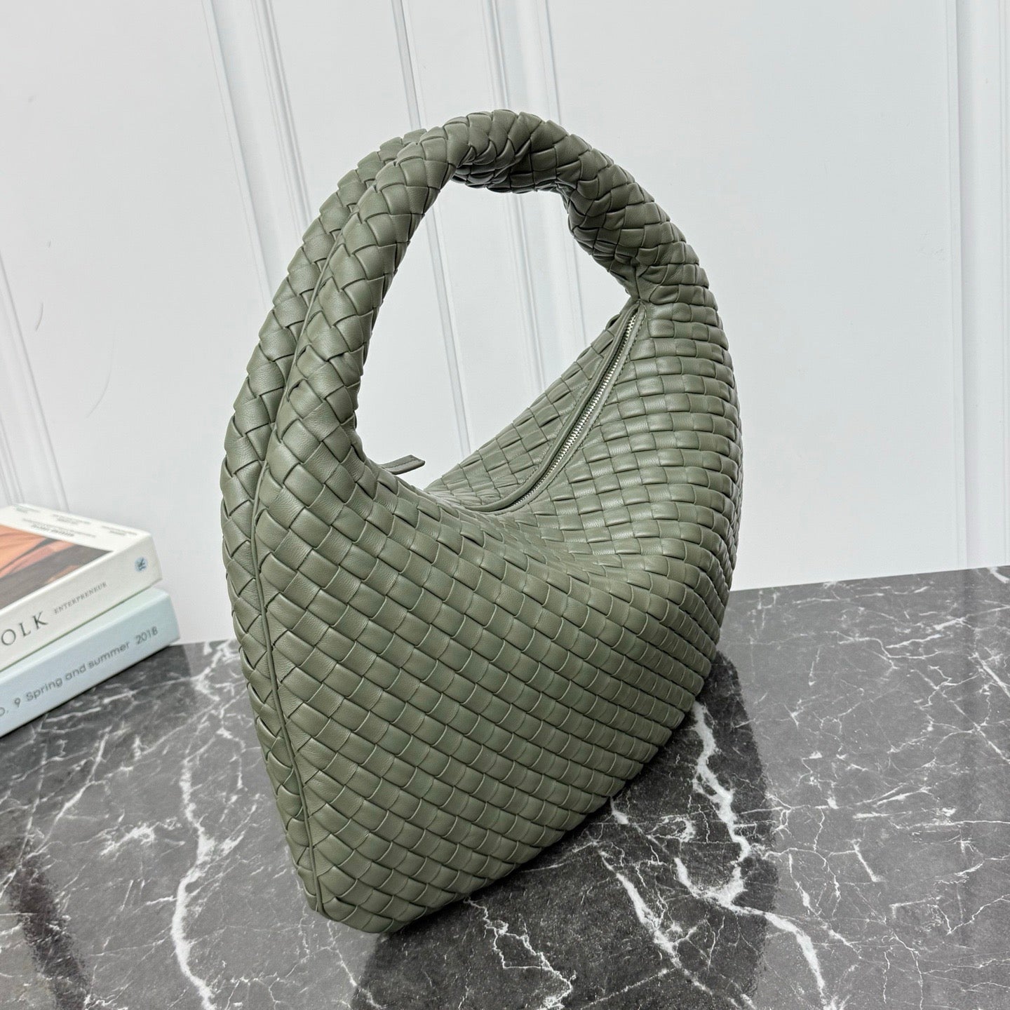 Large Veneta Shoulder Bag #2291 Pickle