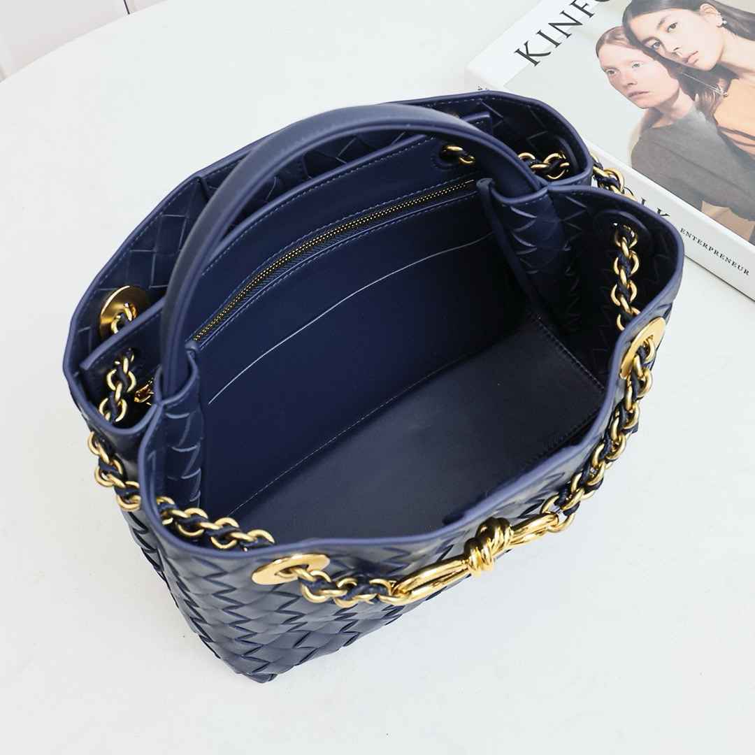 Small Chain Andiamo Bag #2276 Dark Blue