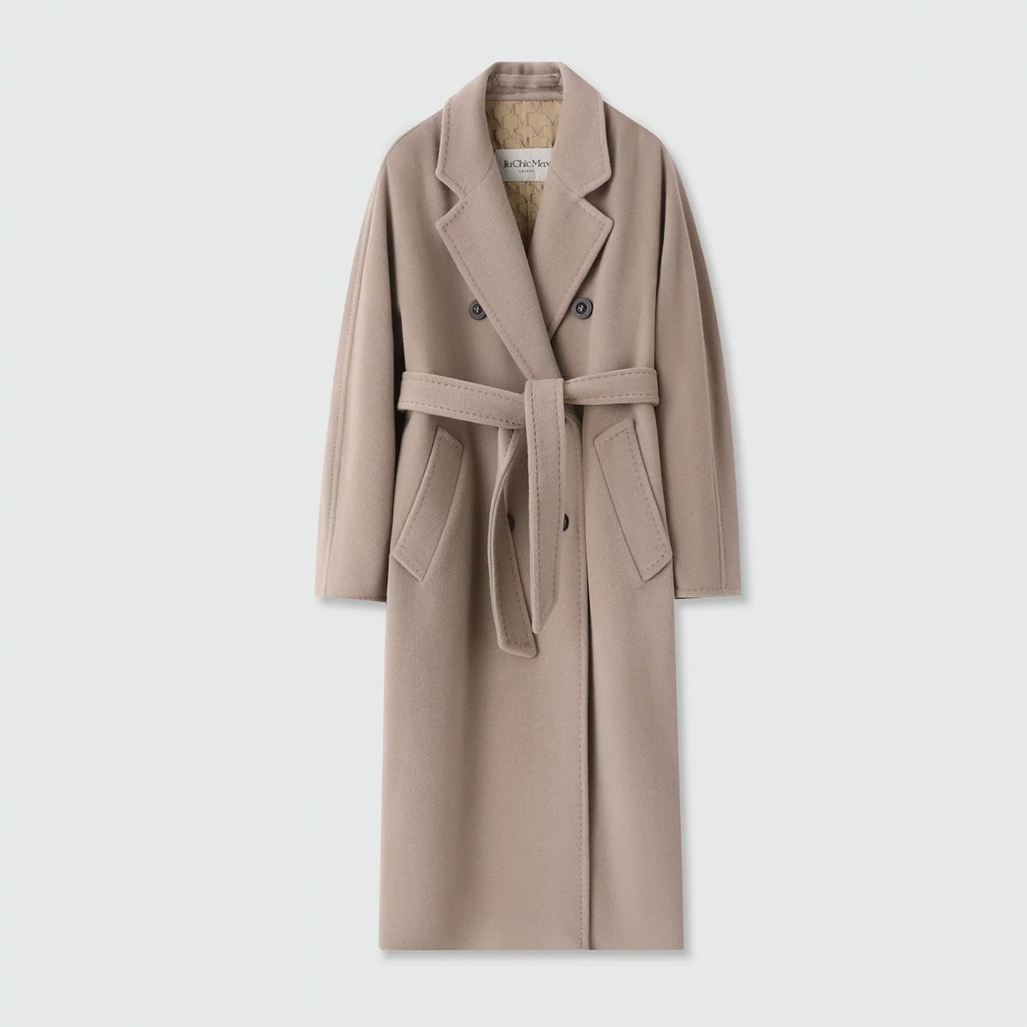 Suri Wool Long Coat #101801 Sand