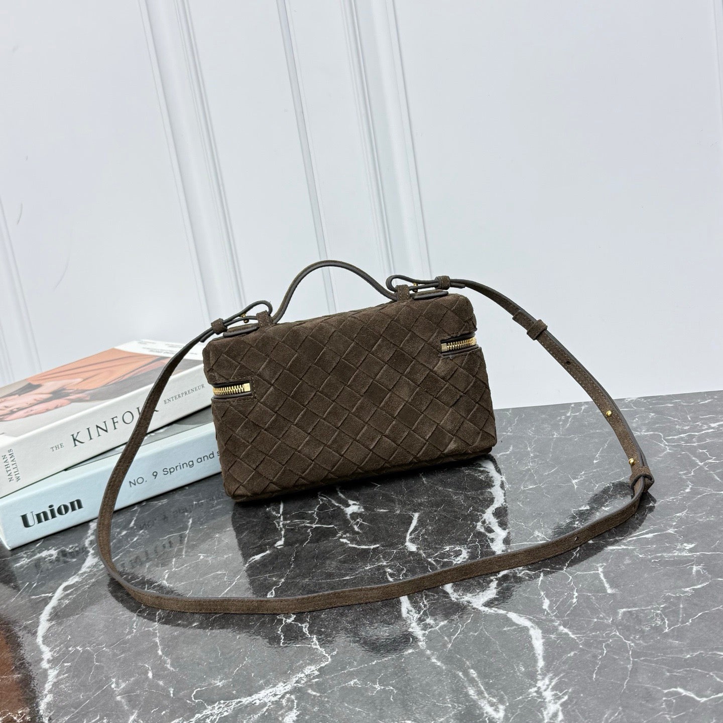 Vanity Crossbody Bag #2280 Chocolate Suede
