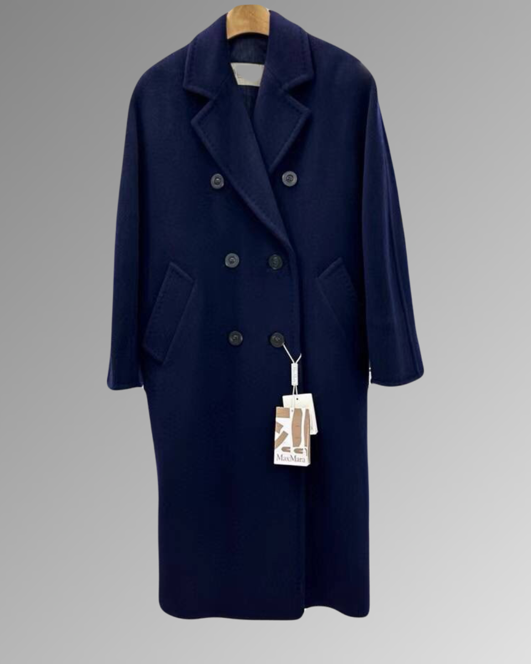 Suri Wool Long Coat #101801 Dark Blue