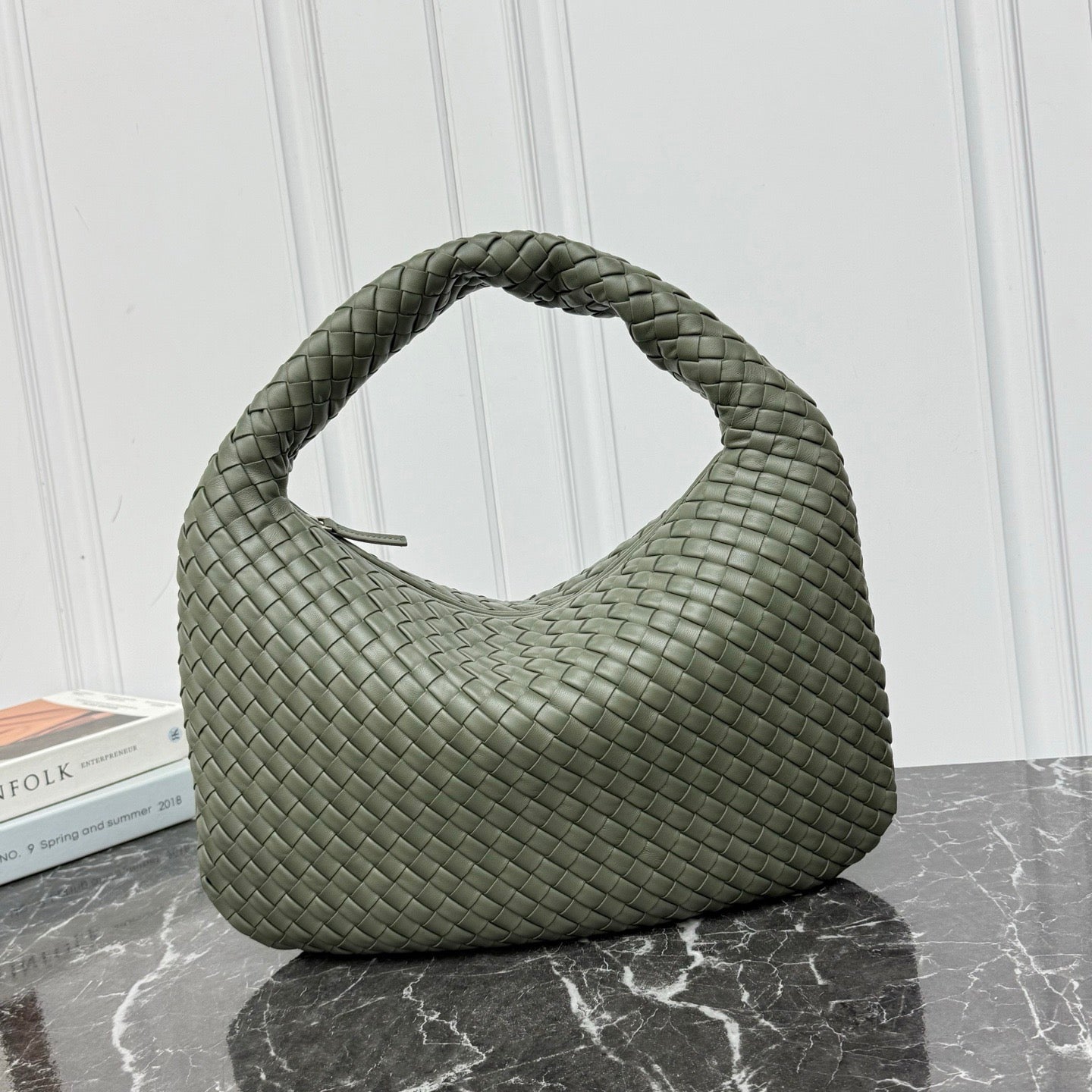 Large Veneta Shoulder Bag #2291 Pickle