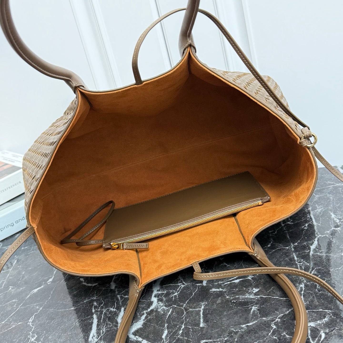 Large Pinacoteca Tote Bag #2281-1 Dual Color Acorn