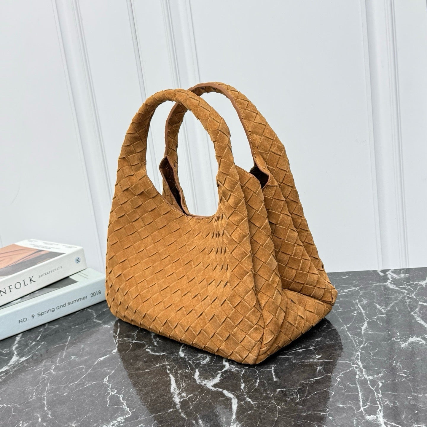 Small Campana Bag #2286 Amber Suede