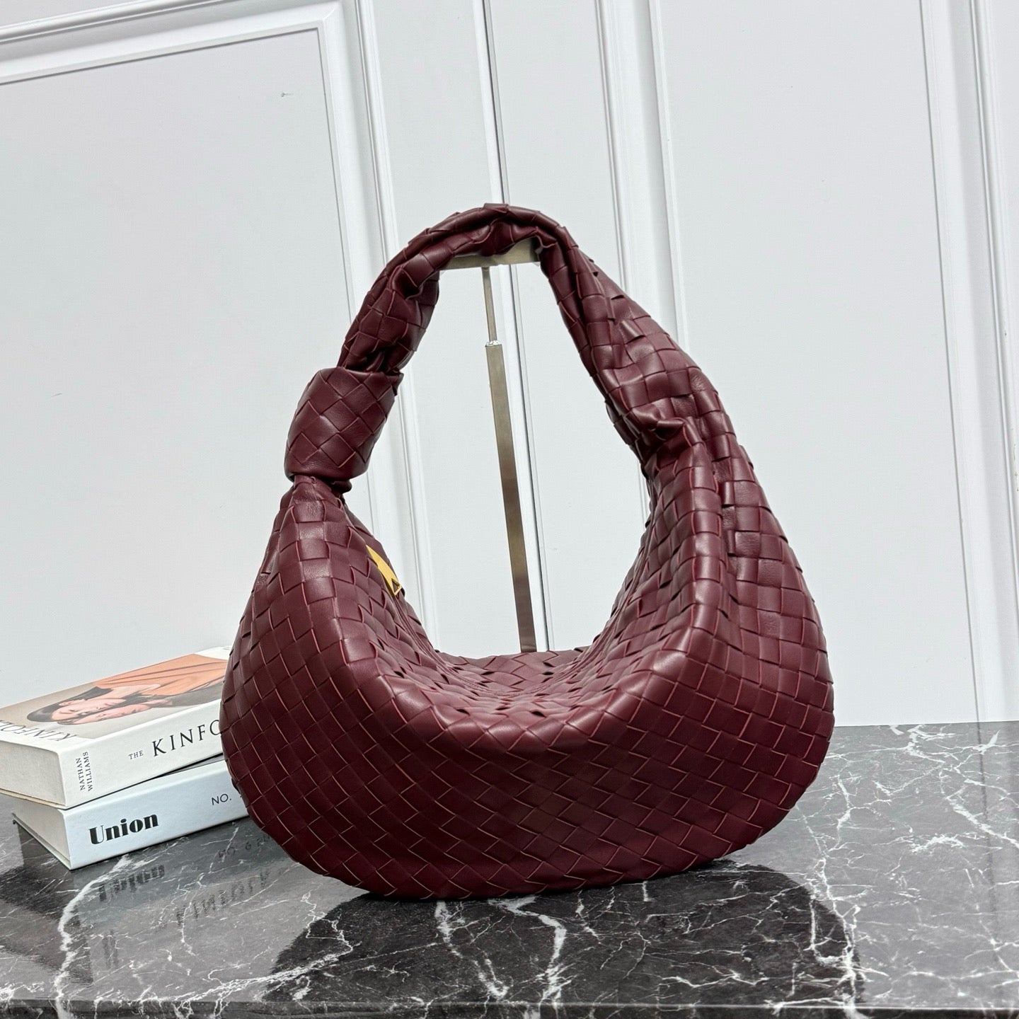 New Large Jodie Round Shoulder Bag #2287 Mahogany