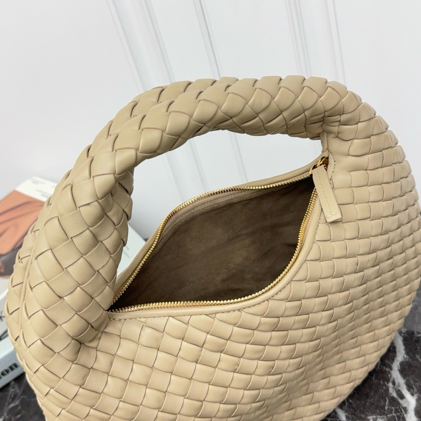 Small Veneta Shoulder Bag #2290 Oat