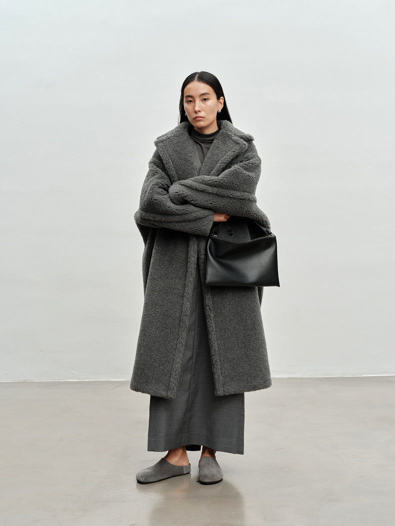 M House Teddy Coat Loose fit oversized coat Smoky Gray