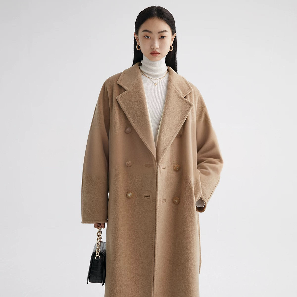 Suri Wool Long Coat #101801 Camel