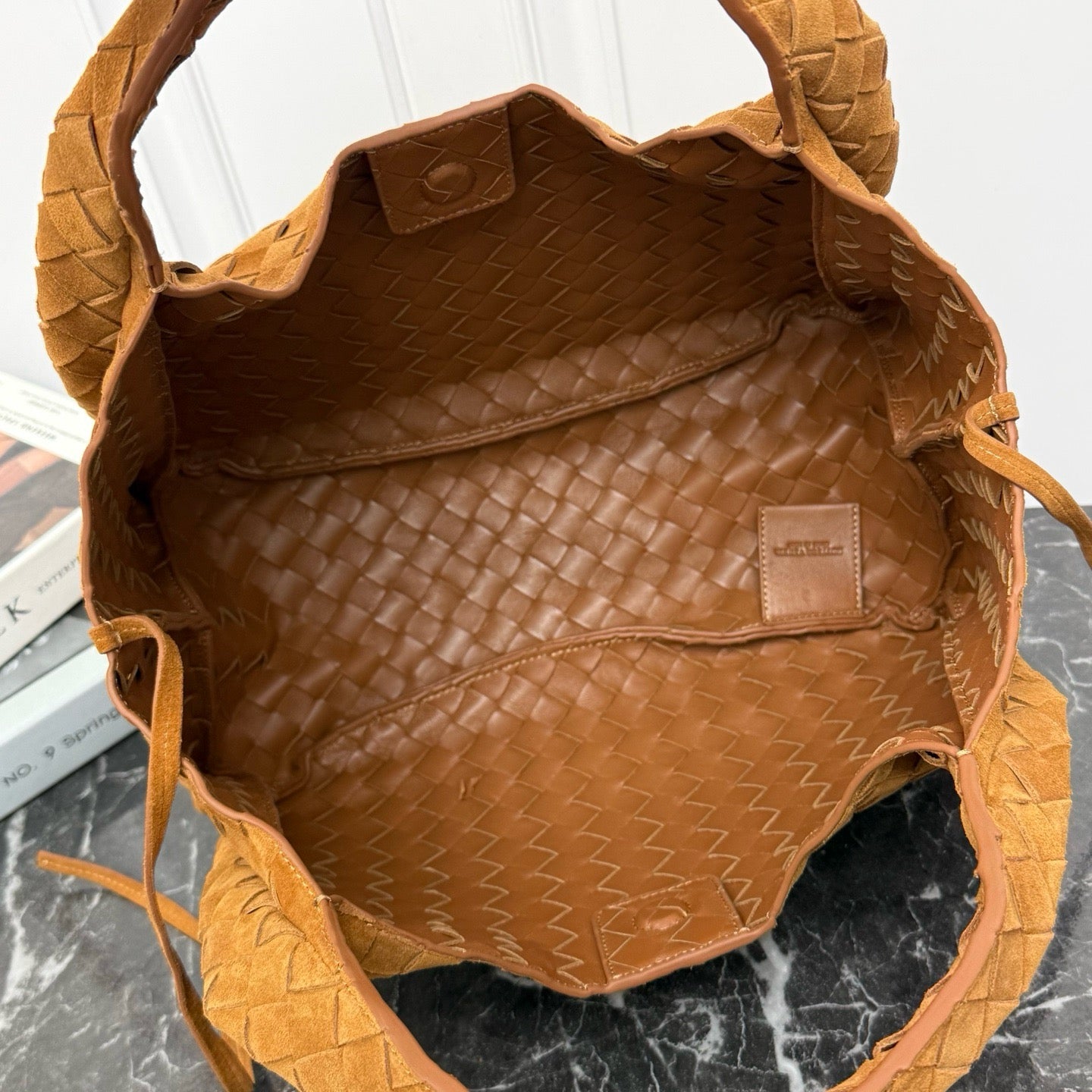 Small Campana Bag #2286 Amber Suede