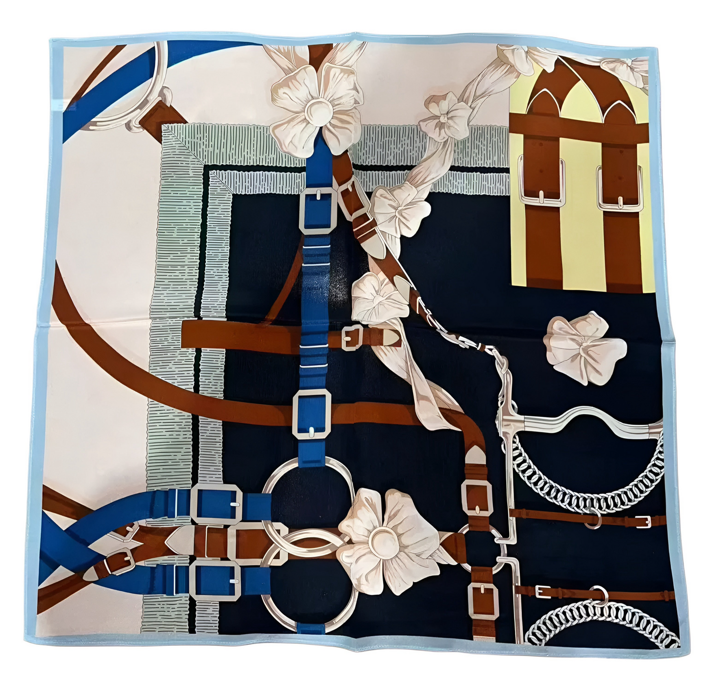 Pure-silk crêpe-de-chine double georgette scarf 100 % mulberry silk 70cm Square